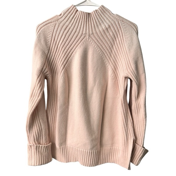 Talbots Sweaters - Talbots Cotton Wool Blend Light Pink Cowl Neck Longsleeve Sweater Cuffed Sleeve